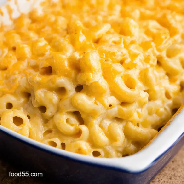 Triple Cheese Dream Mac Cheese presentation