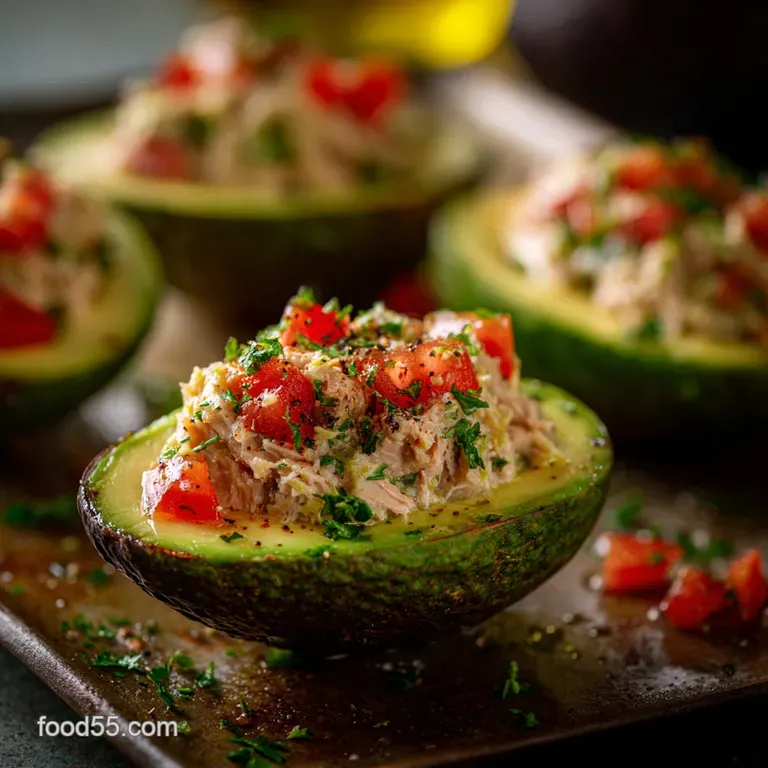 Tuna Stuffed Avocado Boats: the Ultimate 15-Minute Low Carb Lunch presentation