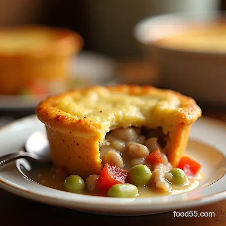 Turkey Pot Pie with Sweet Potato Crust presentation