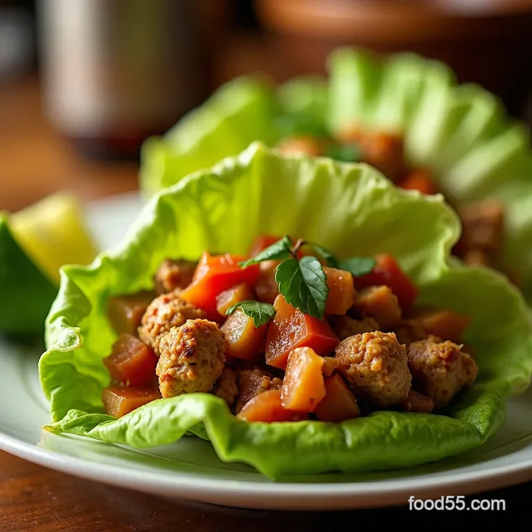 Turkey Santa Fe Lettuce Wraps Southwestern Butter Lettuce Cups presentation