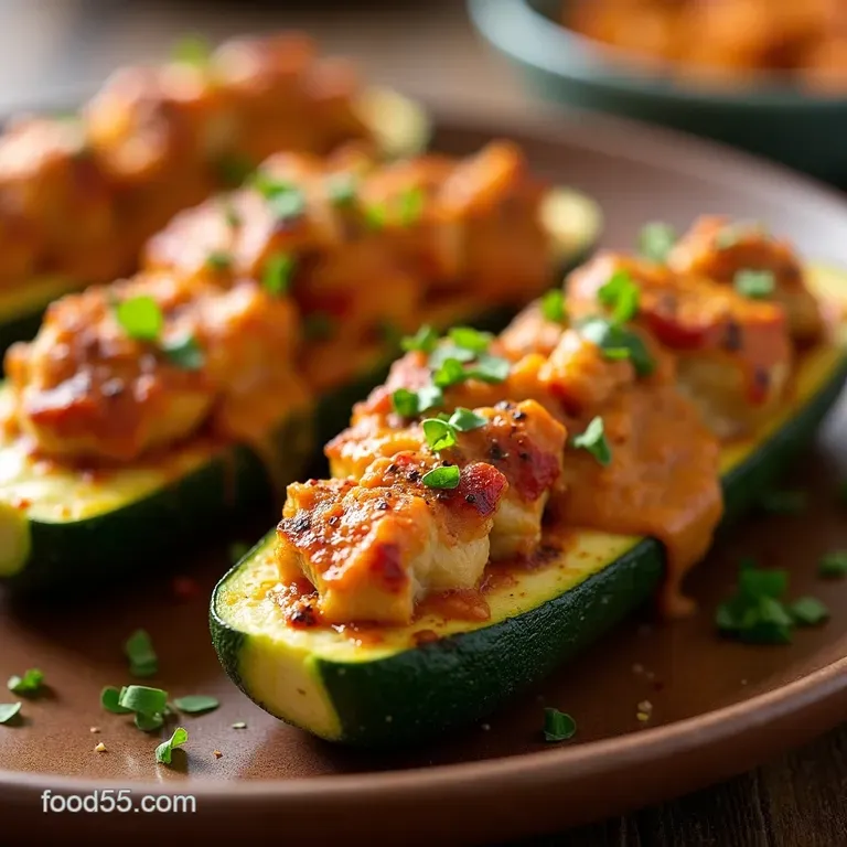 Turkey Santa Fe Zucchini Boats presentation