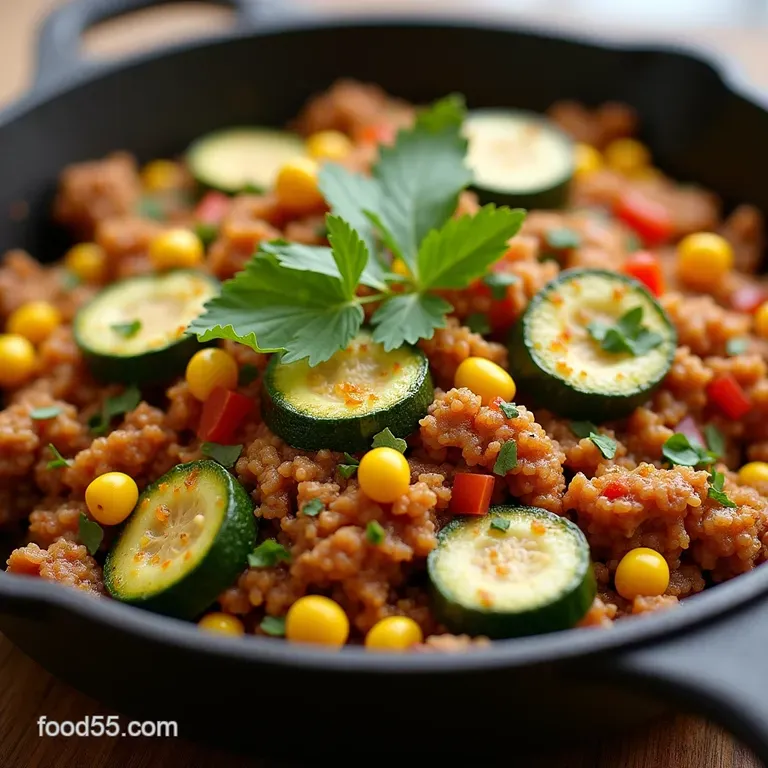 Speedy Fiesta Turkey and Summer Veg Skillet