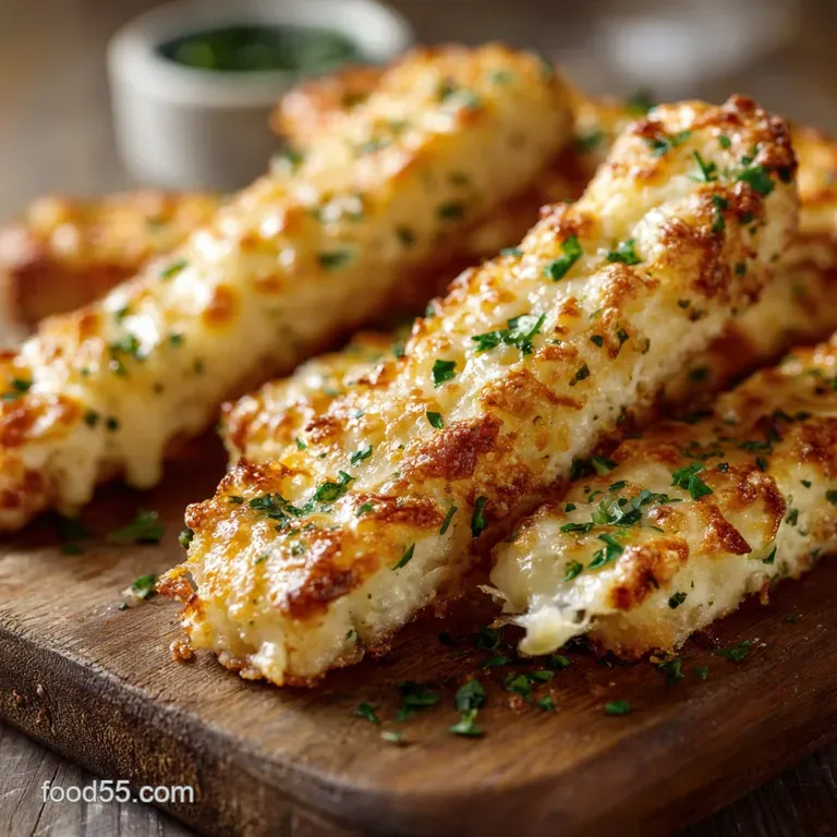 Cheesy Garlic Fingers Soft Buttery and Ready for Dipping presentation