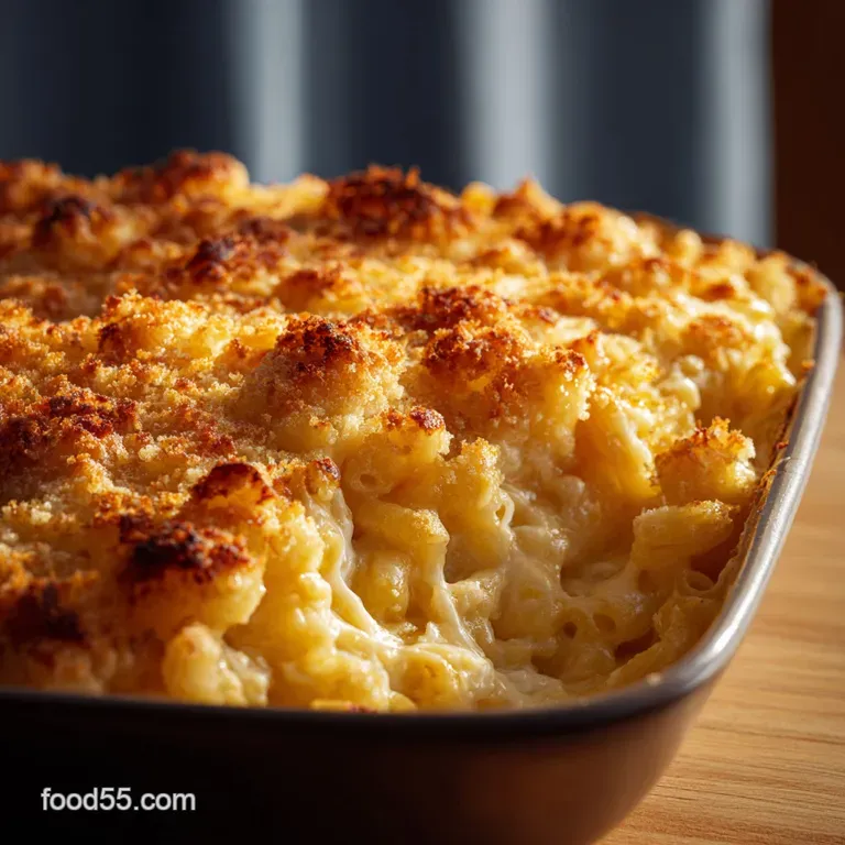 Creamy Baked Mac Cheese: the Big Cheese Ultimate Triple-Threat presentation