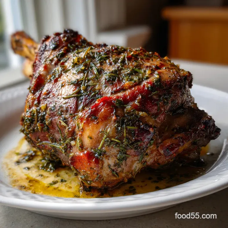 Mastering the Ultimate Garlic Herb Roasted Leg of Lamb presentation