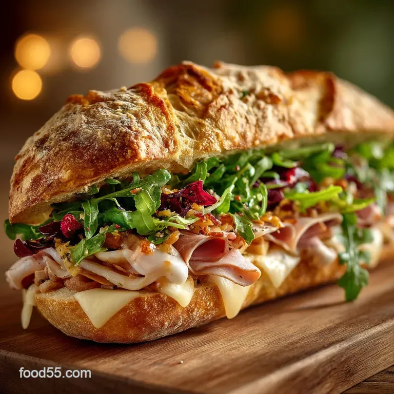The Ultimate Italian Grinder Sandwich Crunch Cream Perfection presentation