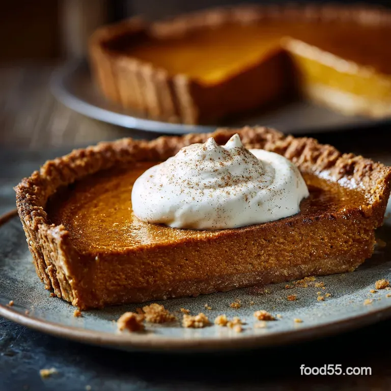 Pumpkin Pie: the Ultimate Silky Deeply Spiced Autumn Treat presentation