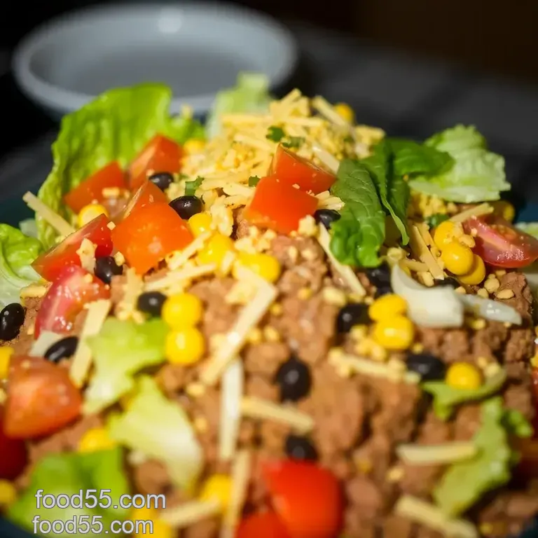Ultimate Taco Salad: A Flavor-Packed Fiesta in a Bowl! presentation