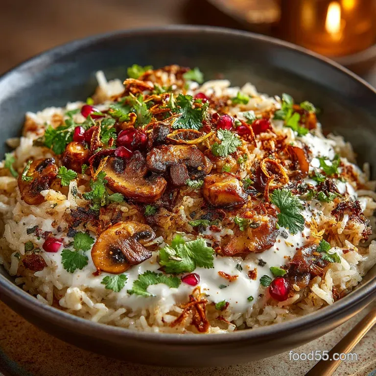 The Ultimate Umami Mushroom Pilaf Earthy Creamy Mushroom Rice presentation