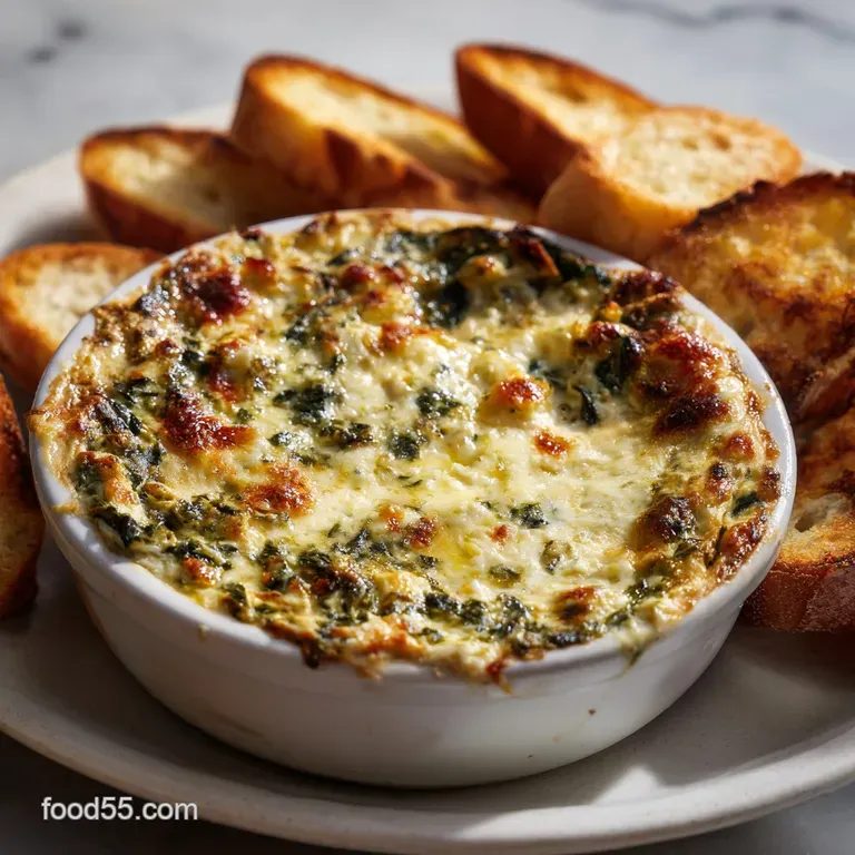 The Gastropubs Secret: Ultra-Creamy Spinach Artichoke Dip presentation