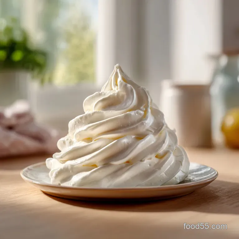 Pristine white icing drizzled over a golden sponge cake on a ceramic plate, creating elegant, glossy drips.