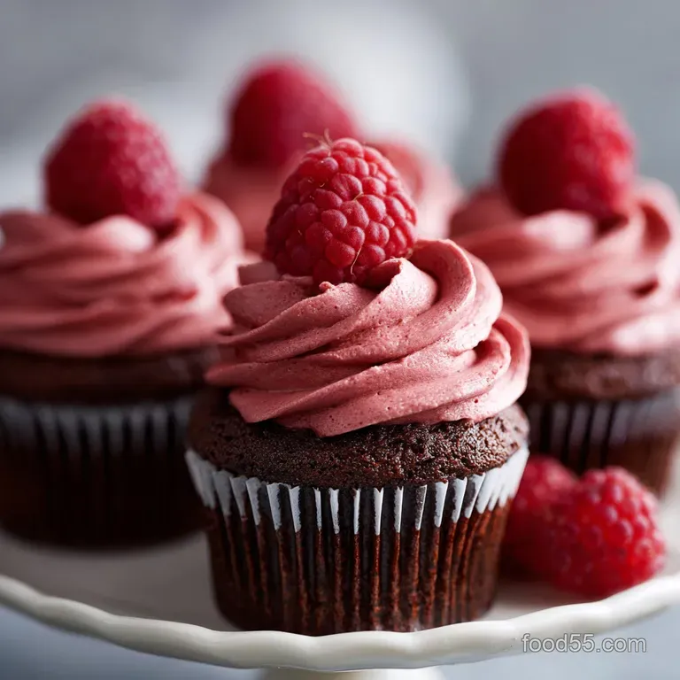 Elegant cupcake on a white plate. Tangy yogurt frosting swirled high with delicate heart decorations against a linen backg...