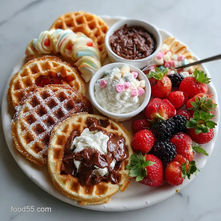 Valentine s Day Waffle Board for Brunch Party