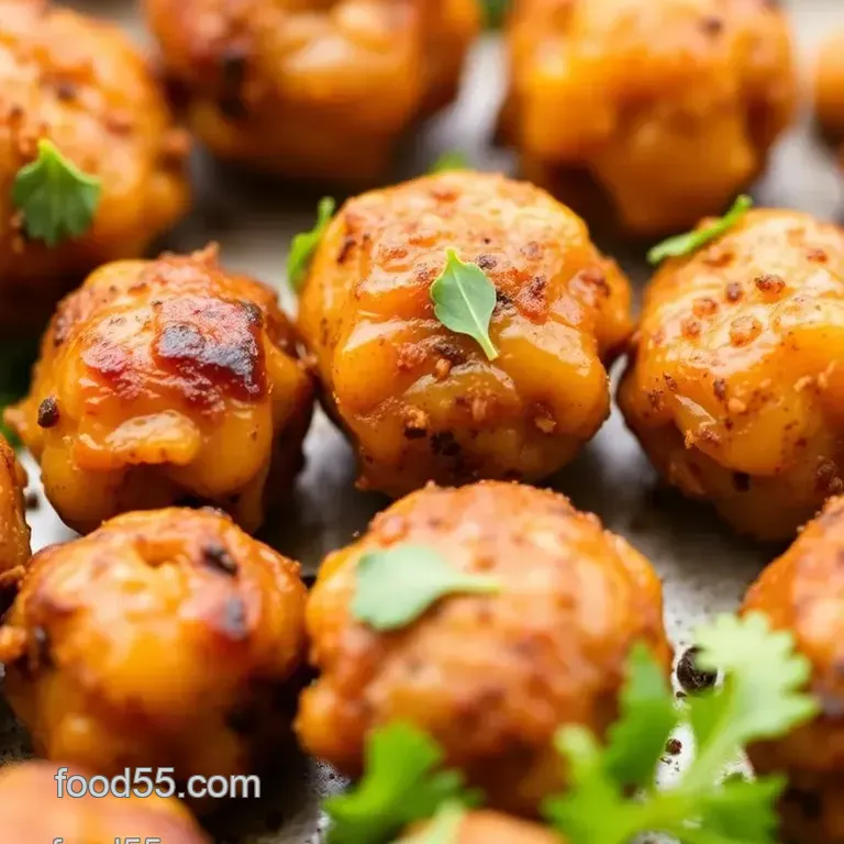 Spicy Roasted Chickpea Bites presentation