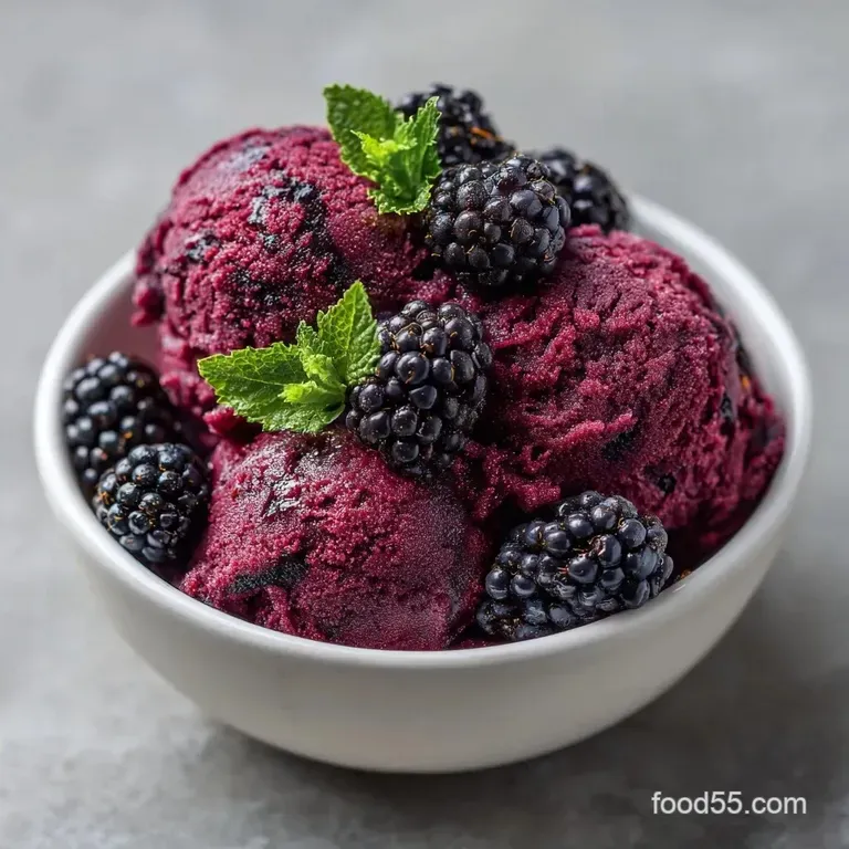 Vegan Mulberry Ice Cream: Rich and Creamy