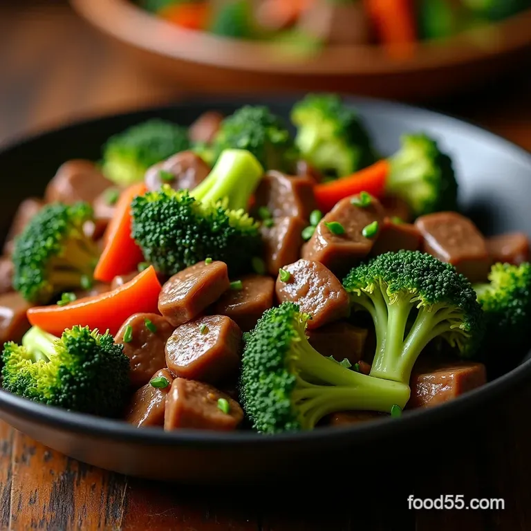 Velveted Beef and Broccoli Restaurantstyle Stirfry presentation