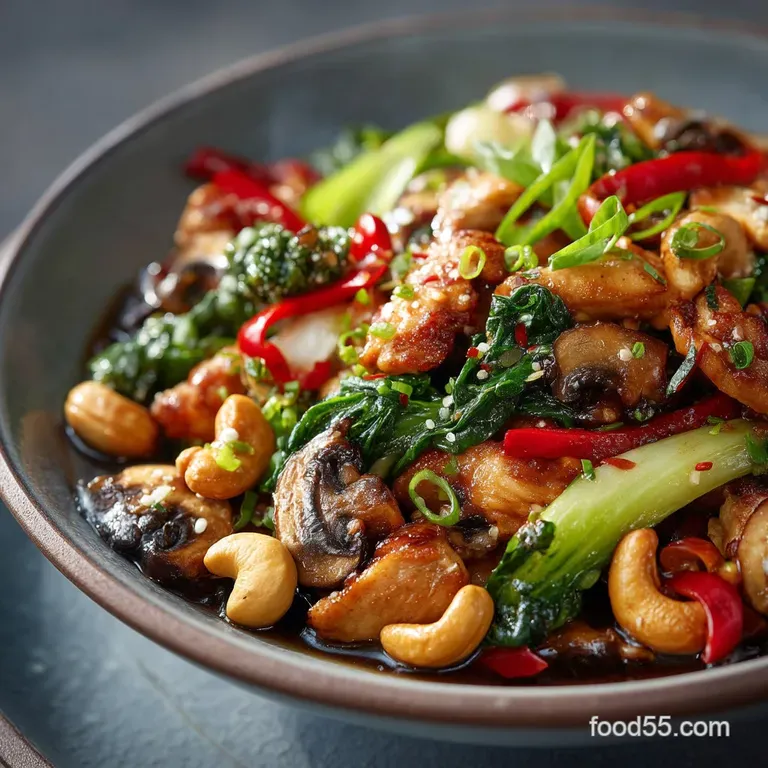 The Ultimate 30Minute Cashew Chicken StirFry Velvety Glossy presentation