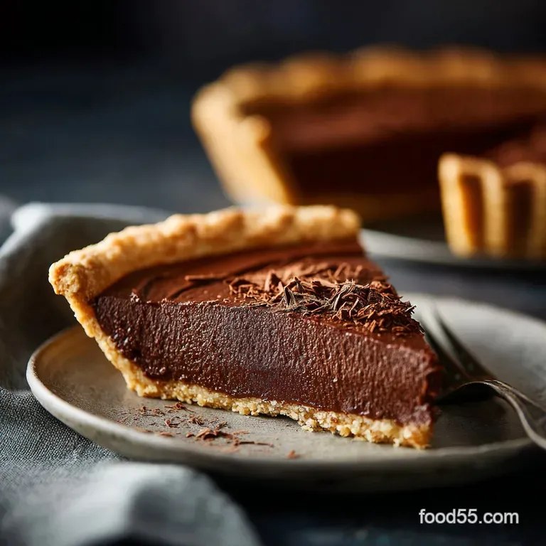 Chocolate Pie: the Ultimate Recipe for Silky Dark Custard Filling presentation