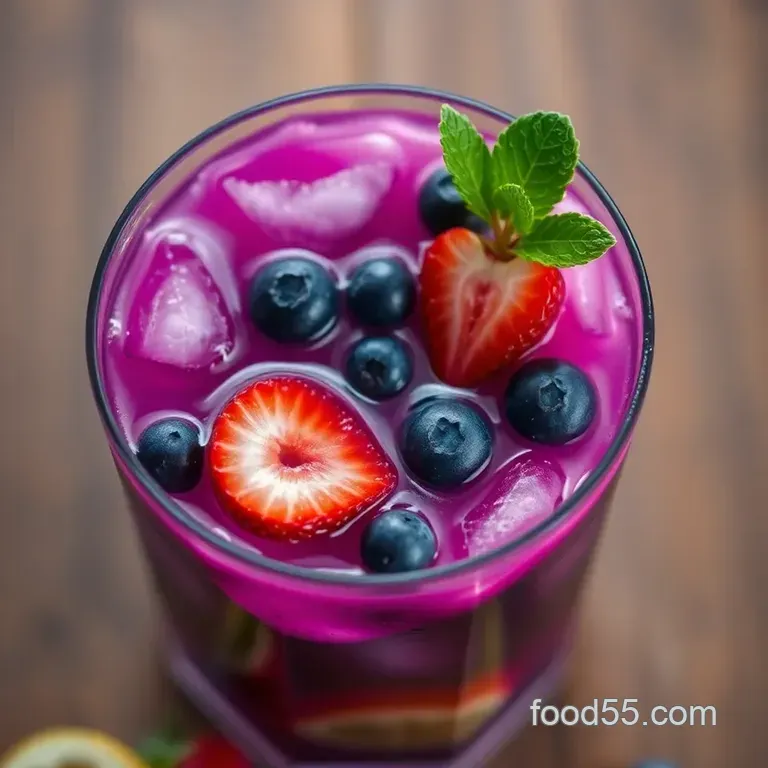 Vibrant Purple Punch Recipe presentation