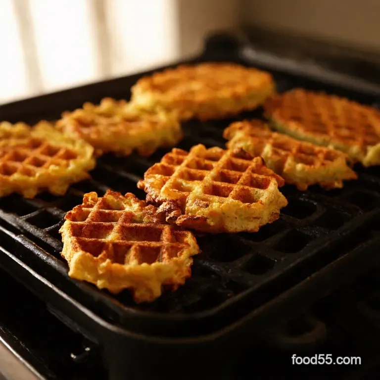 Waffle Iron Veggie Latkes presentation