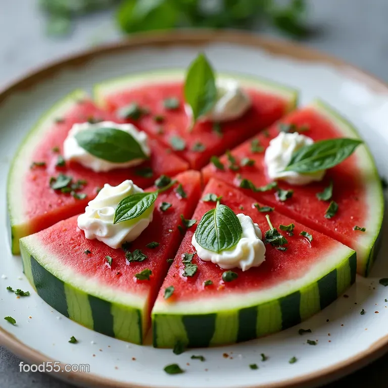 The Summer Star Watermelon Pizza with Whipped Feta Mint and Balsamic Glaze