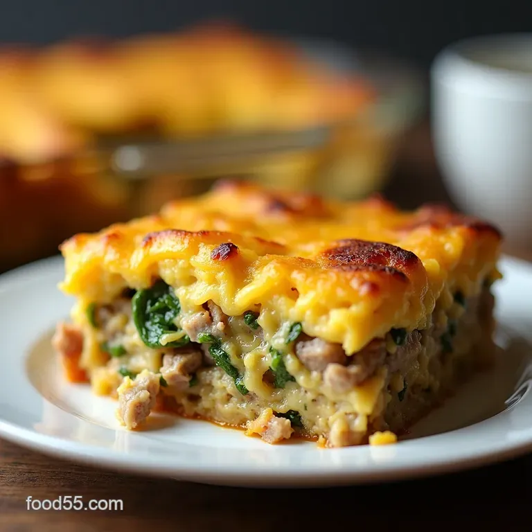 Weekend Winner Sausage Cheese Veggie Breakfast Casserole