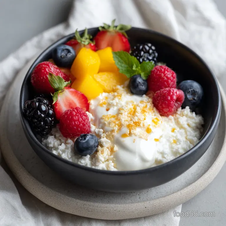 Cottage Cheese Recipe with Fresh Fruit: Whipped and Airy
