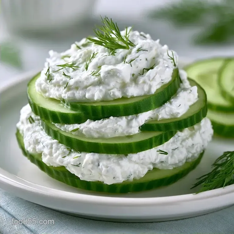 Whipped Cream Cheese Cucumber Sandwiches: Fluffy