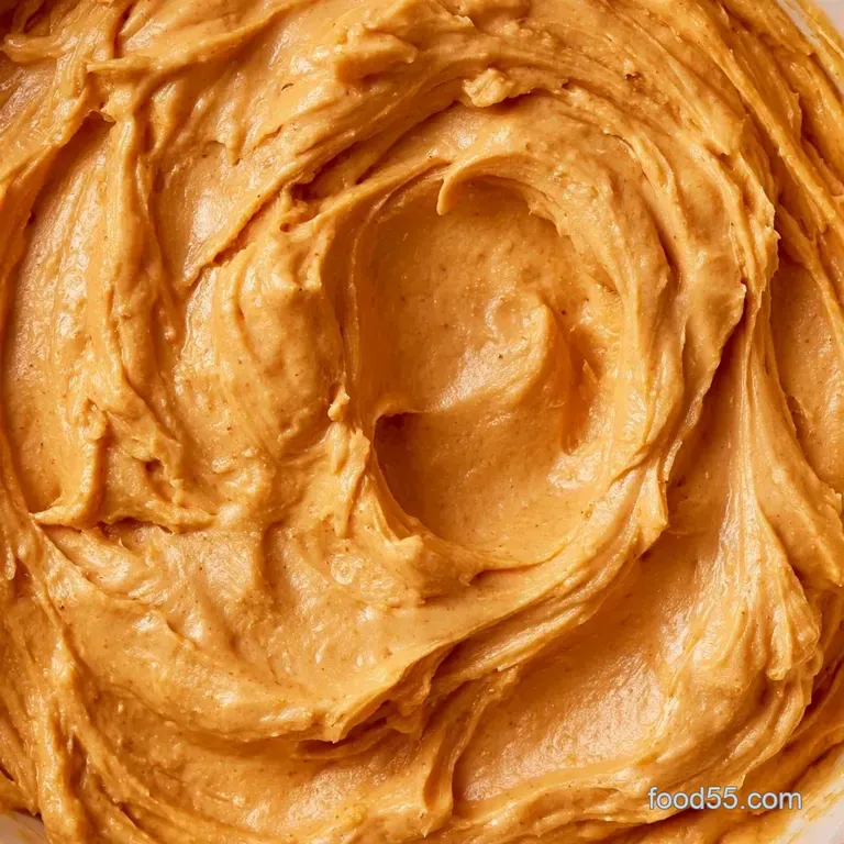 Smooth orange cream piped into elegant swirls on a dark slate platter, garnished with toasted pumpkin seeds.