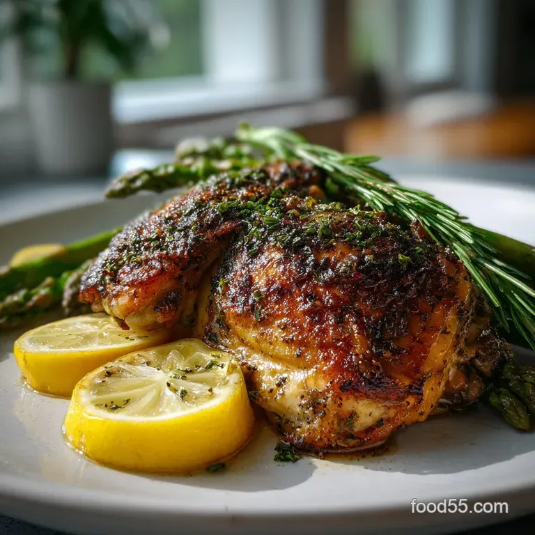 Tender chicken in a luscious, ivory sauce rests on fluffy cauliflower mash. Fresh parsley adds a bright, verdant pop.