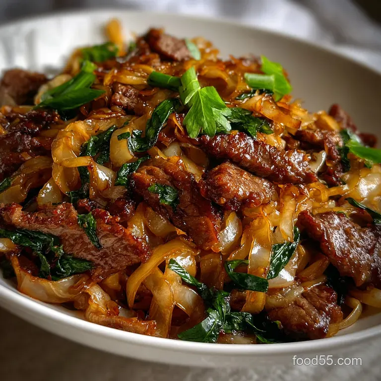 Beef Chow Fun Noodles: Secret to Smoky Wok Hei presentation