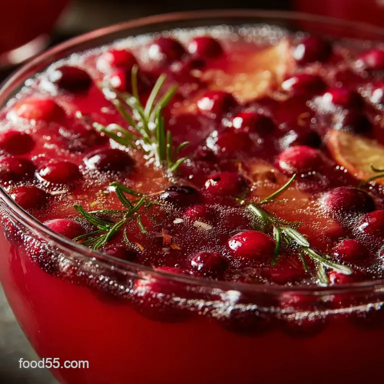 Festive Christmas Punch: The Yuletide Scarlet Sparkler (Non-Alcoholic Base)