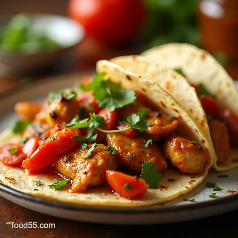 Zesty Grilled Chicken Fajitas with Charred Peppers Onions presentation