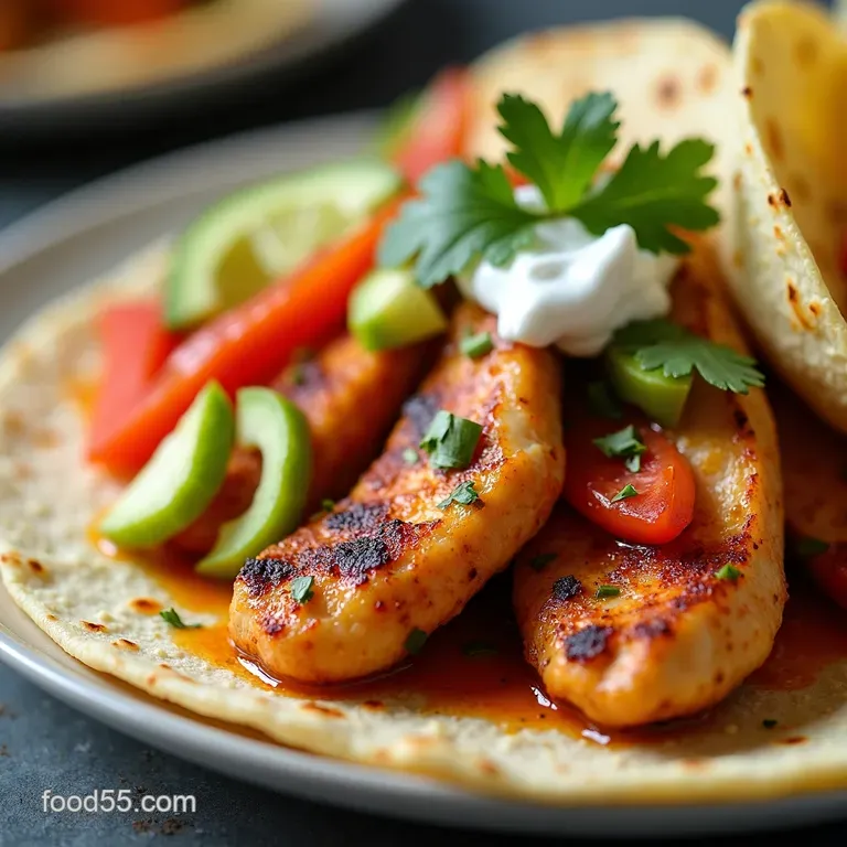 Zesty Grilled Chicken Fajitas with Charred Peppers Onions