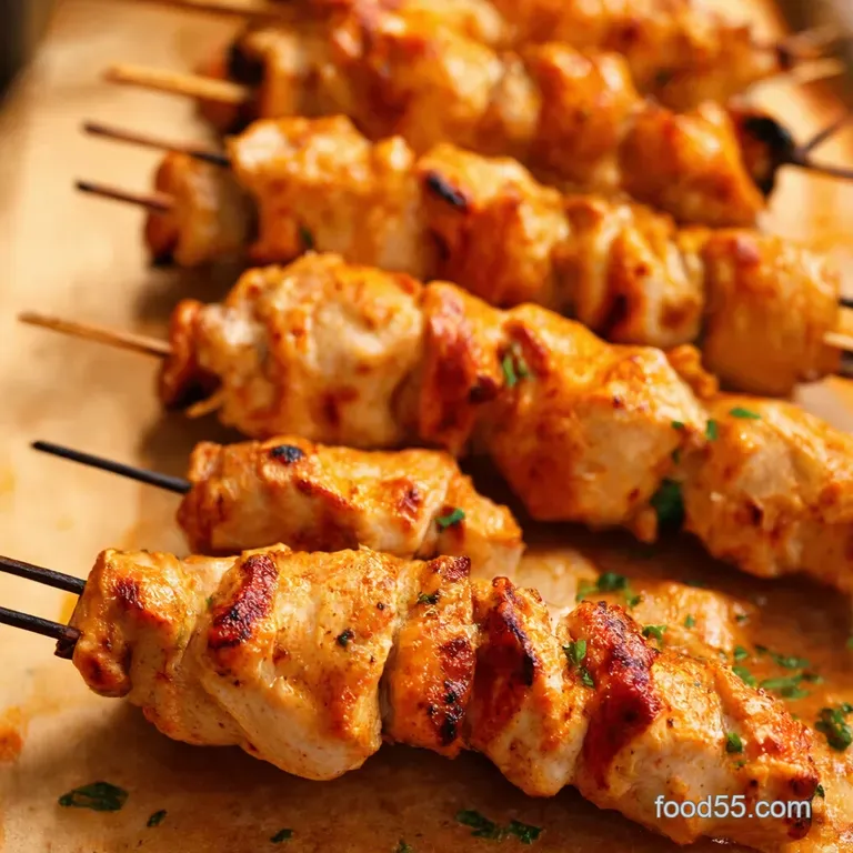 Zesty Lemon Herb Chicken Kabobs presentation