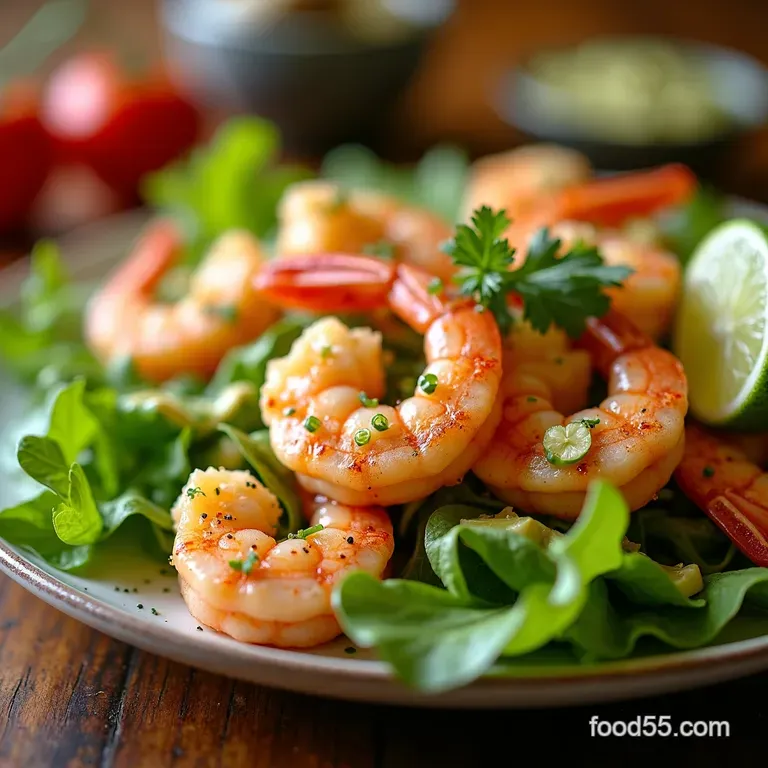 Zesty Lime Shrimp Avocado Salad presentation