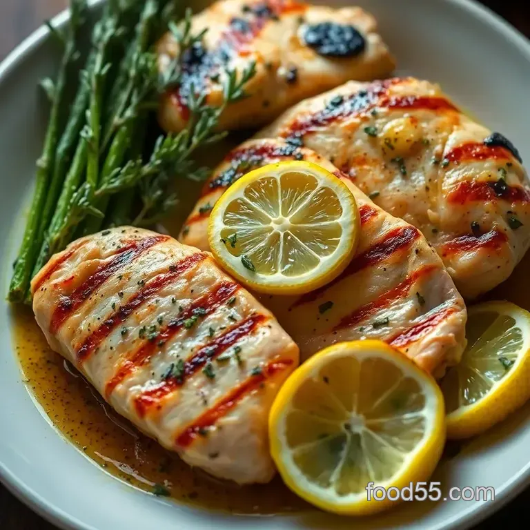 Zesty Low Sodium Lemon Herb Grilled Chicken presentation