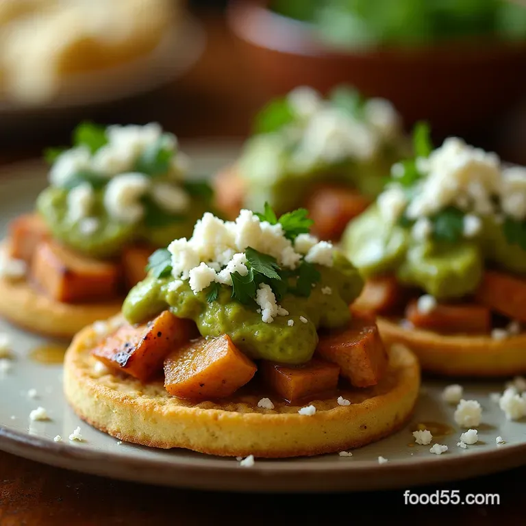 Zesty Salsa Verde Chicken Tostadas with Cotija Crumble presentation