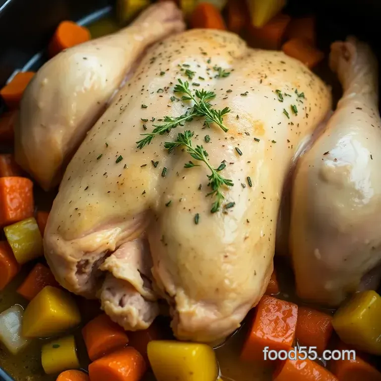Zesty Slow Cooker Lemon Herb Chicken &amp Root Veggies presentation