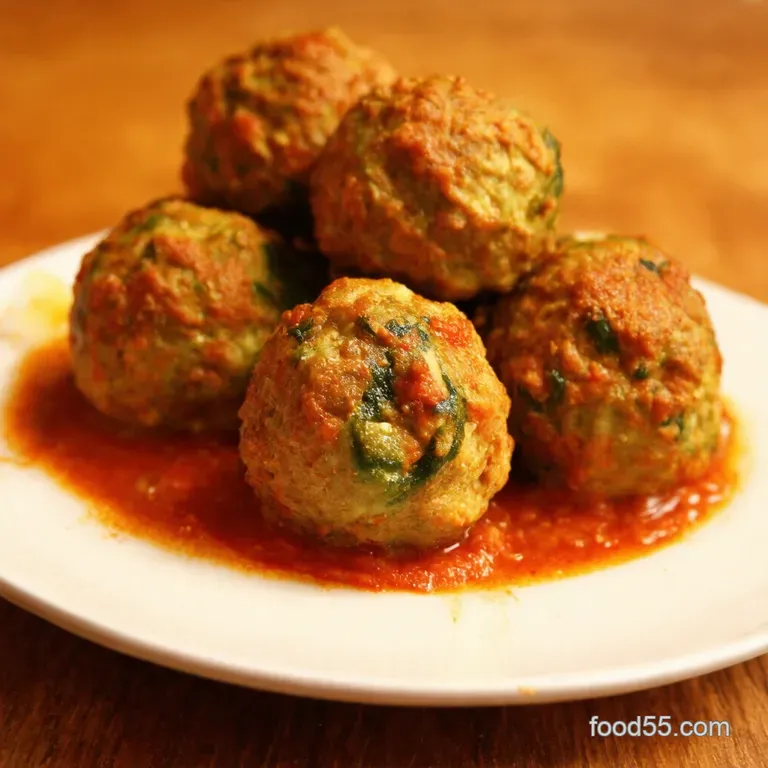 Zucchini Bliss Balls Meatballs with a Veggie Twist presentation