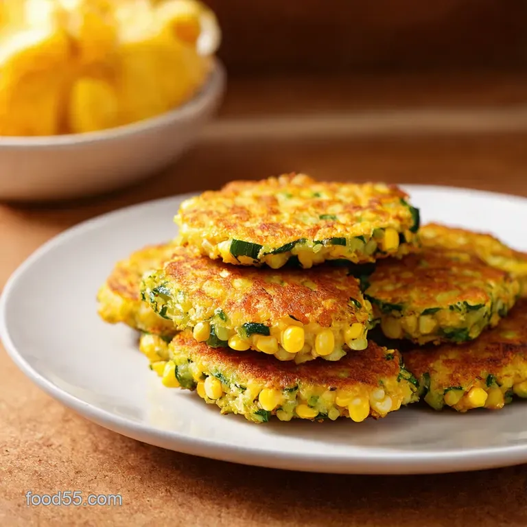 Zucchini Corn Fritters Summer on a Plate presentation